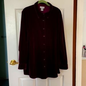 Ladies Velvet Tunic/Blouse